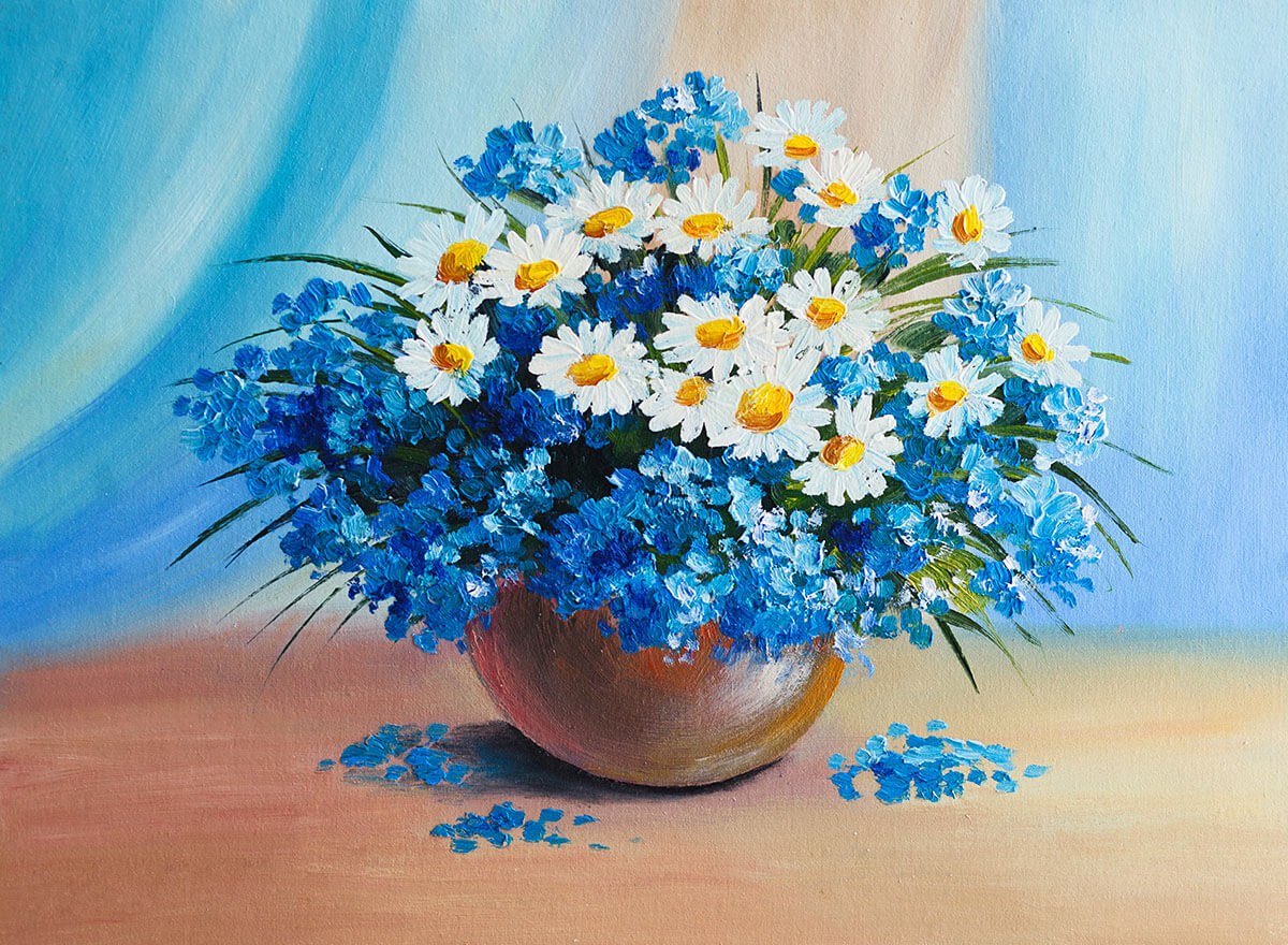 Original painting spring flowers