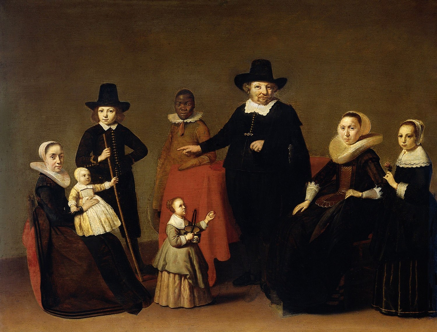 Family Group with a Black Man, Artist: Willem Cornelisz Duyster, 1631-1633, Amsterdam, Netherlands, Original painting