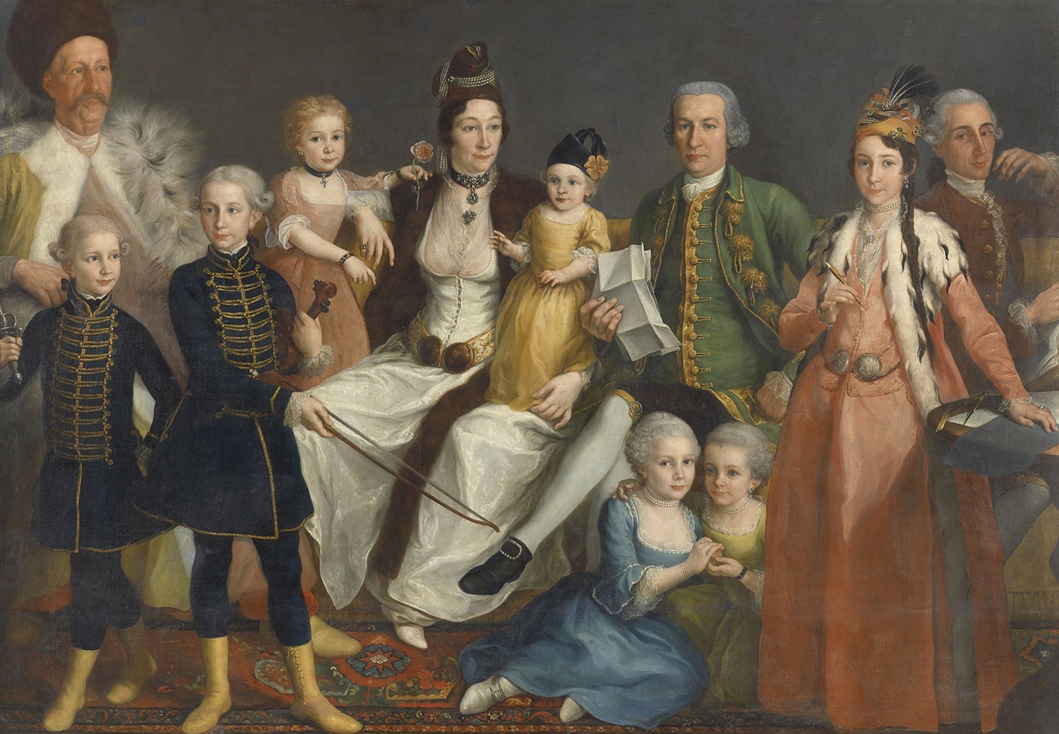 David George van Lennep, Senior Merchant of the Dutch Factory at Smyrna, and his Wife and Children, Artist: Antoine de Favray, 1769-1771, Amsterdam, Netherlands, Original painting