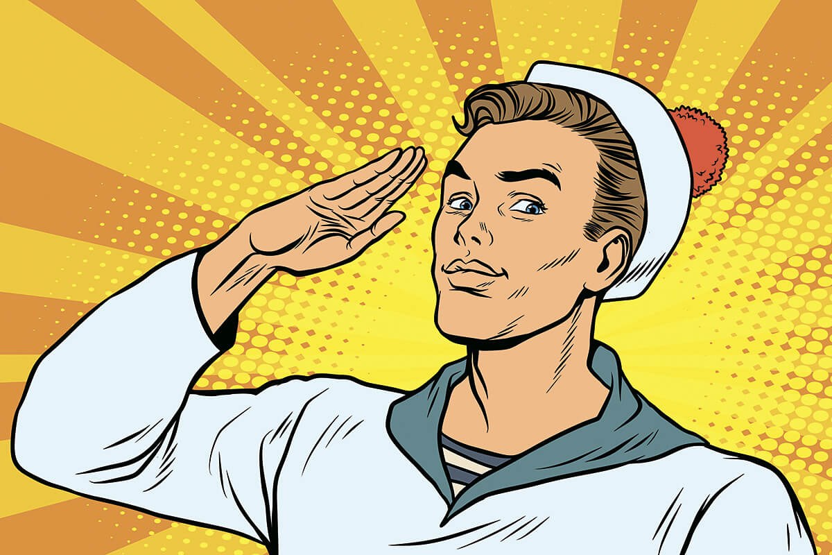 Illustration of a young sailor