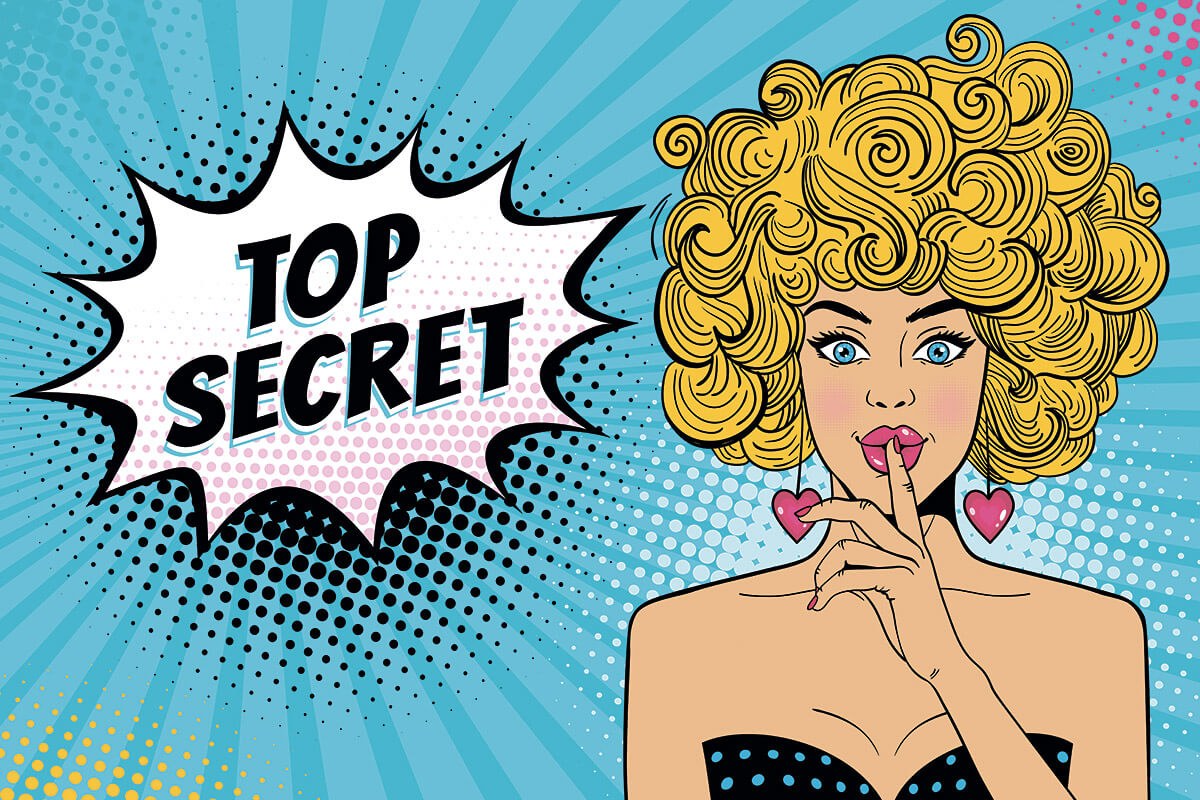 Picture of a girl who hides women's secrets Picture of a girl who hides women's secrets