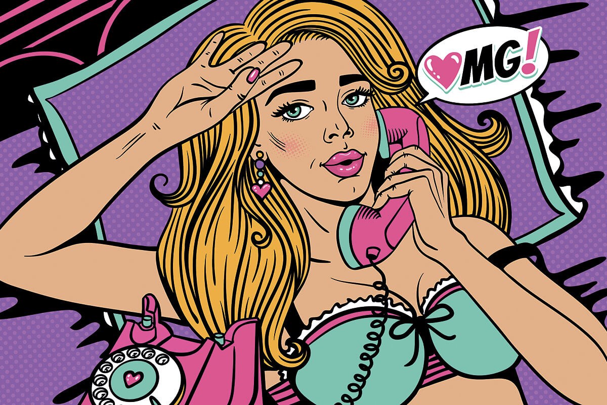 Cute girl talking on the phone Cute girl talking on the phone