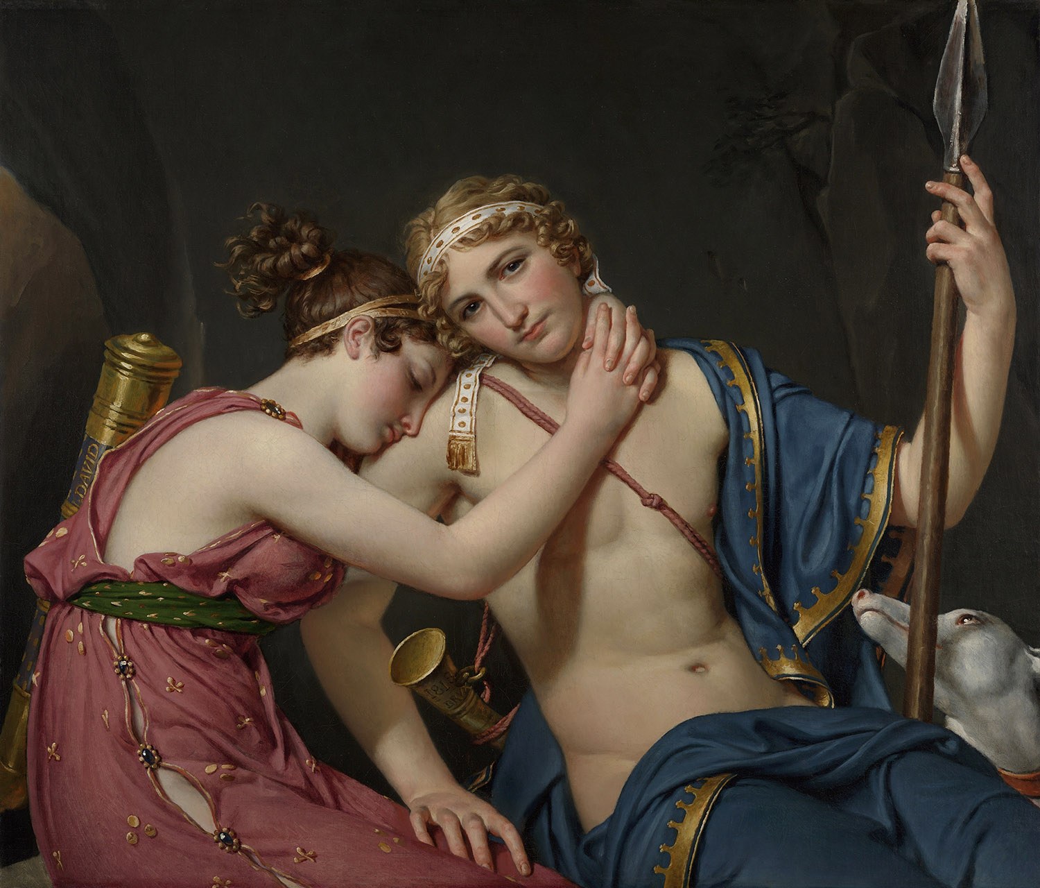 The Farewell of Telemachus and Eucharis, Artist: Jacques-Louis David, 1818, European paintings