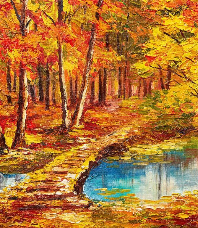 Paintings with Bridges in the Forest