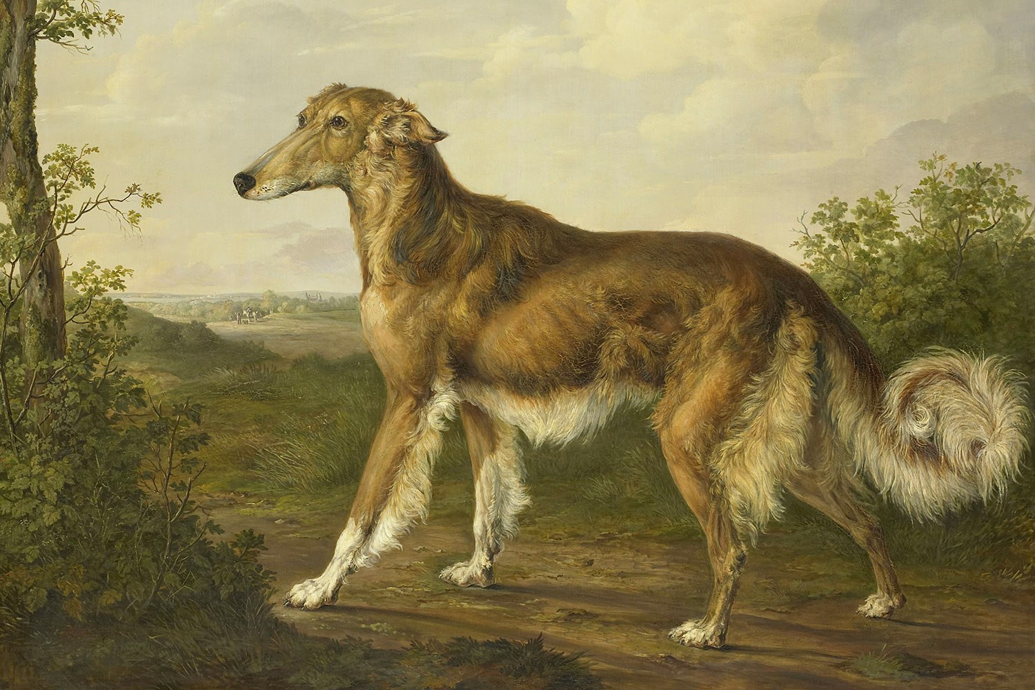 Siberian Greyhound, Original painting