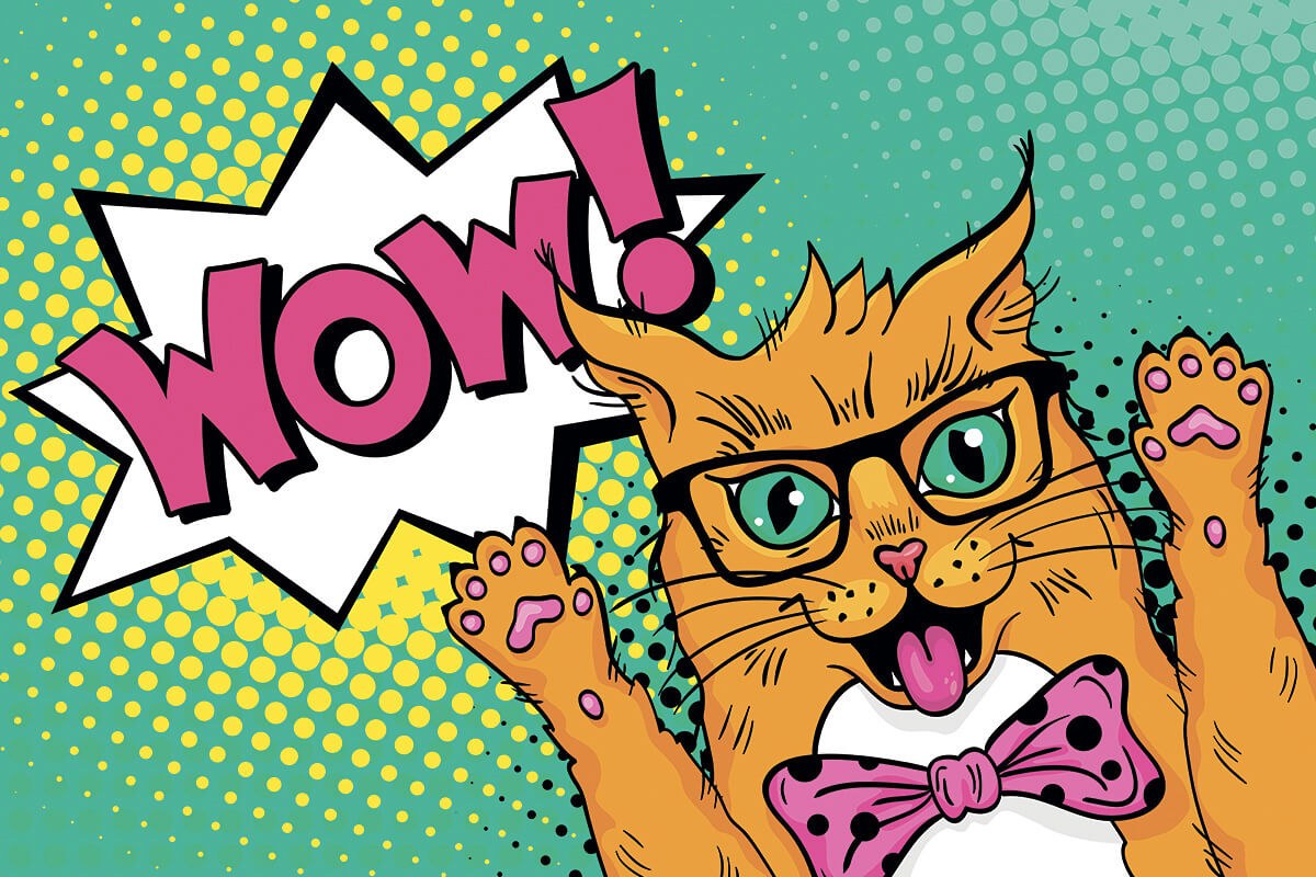 Picture of a funny cat with a pink bow