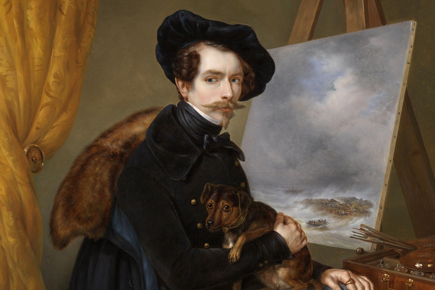 Self-Portrait, Louis Meijer, 1838, Original painting