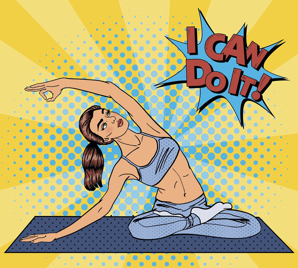 Beautiful girl doing yoga