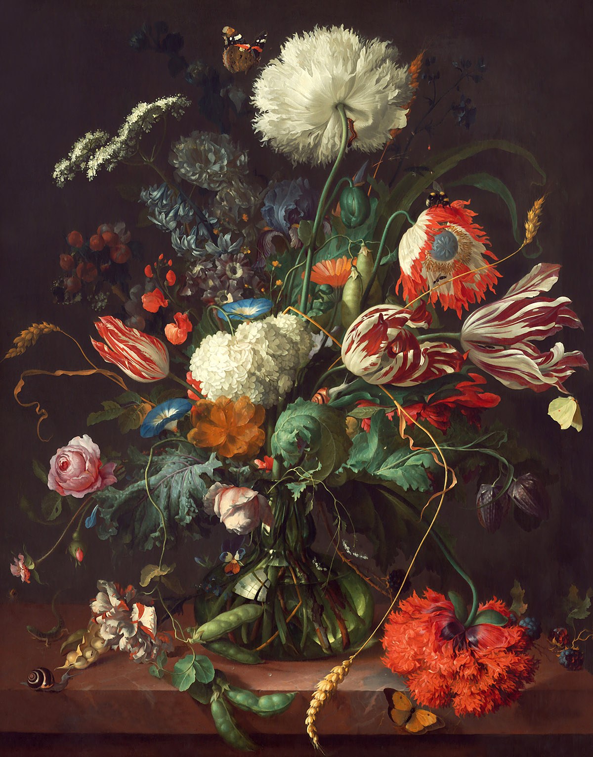 Original oil painting on canvas with flowers