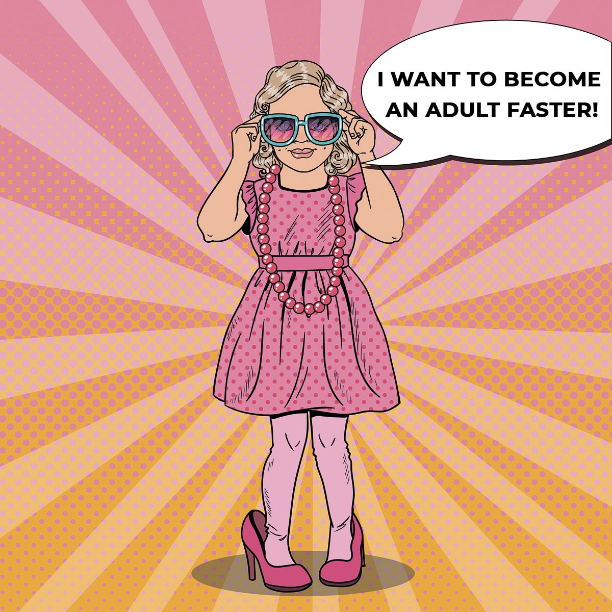 Picture of a beautiful girl who wants to become an adult faster
