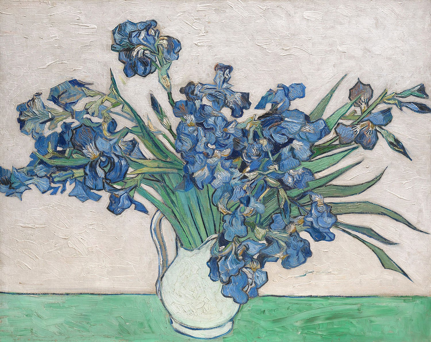 Irises, Painter: Vincent van Gogh, 1890, Dutch Painting, Original painting