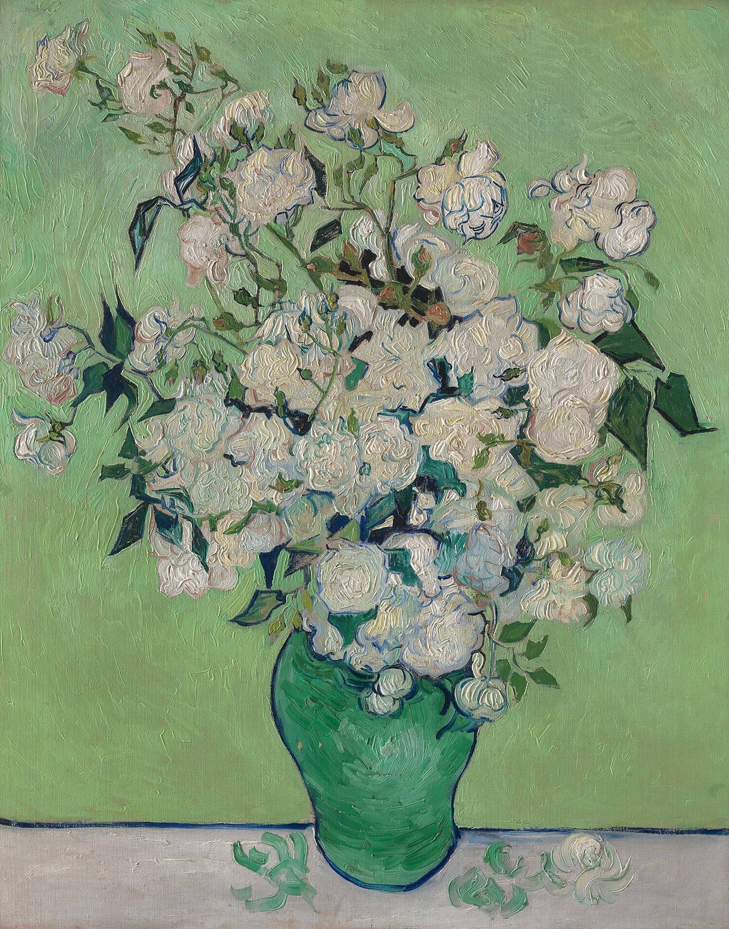 Roses, Painter: Vincent van Gogh, 1890, Dutch Painting, Original painting