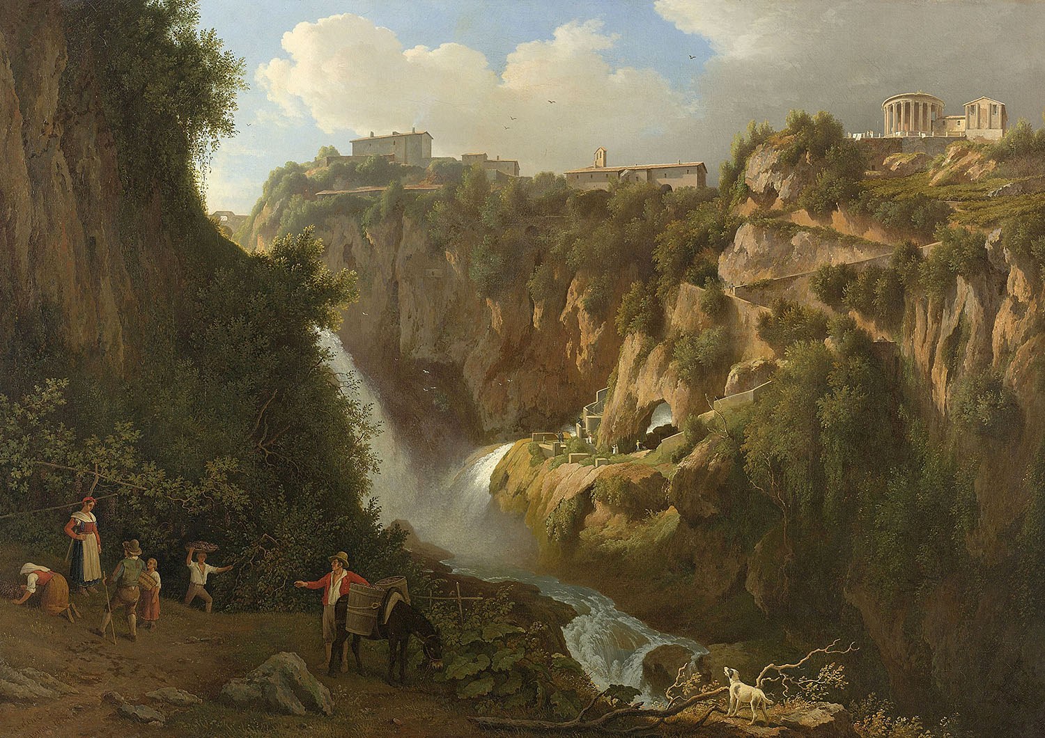 The Waterfall at Tivoli, Painter: Abraham Teerlink, 1824, Dutch Painting, Original Painting