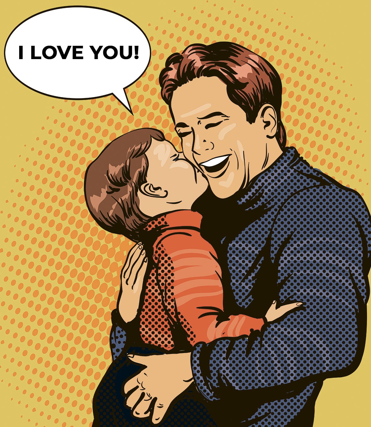 Picture of a father being lovingly kissed by his child