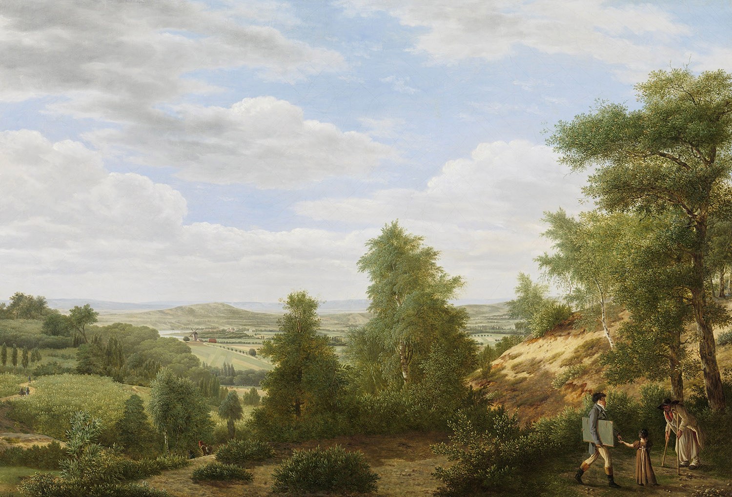 View of the Valley of Montmorency near Saint-Leu-la-Foret, France, Painter: Pieter Rudolph Kleijn, 1808, Dutch Painting, Original Painting