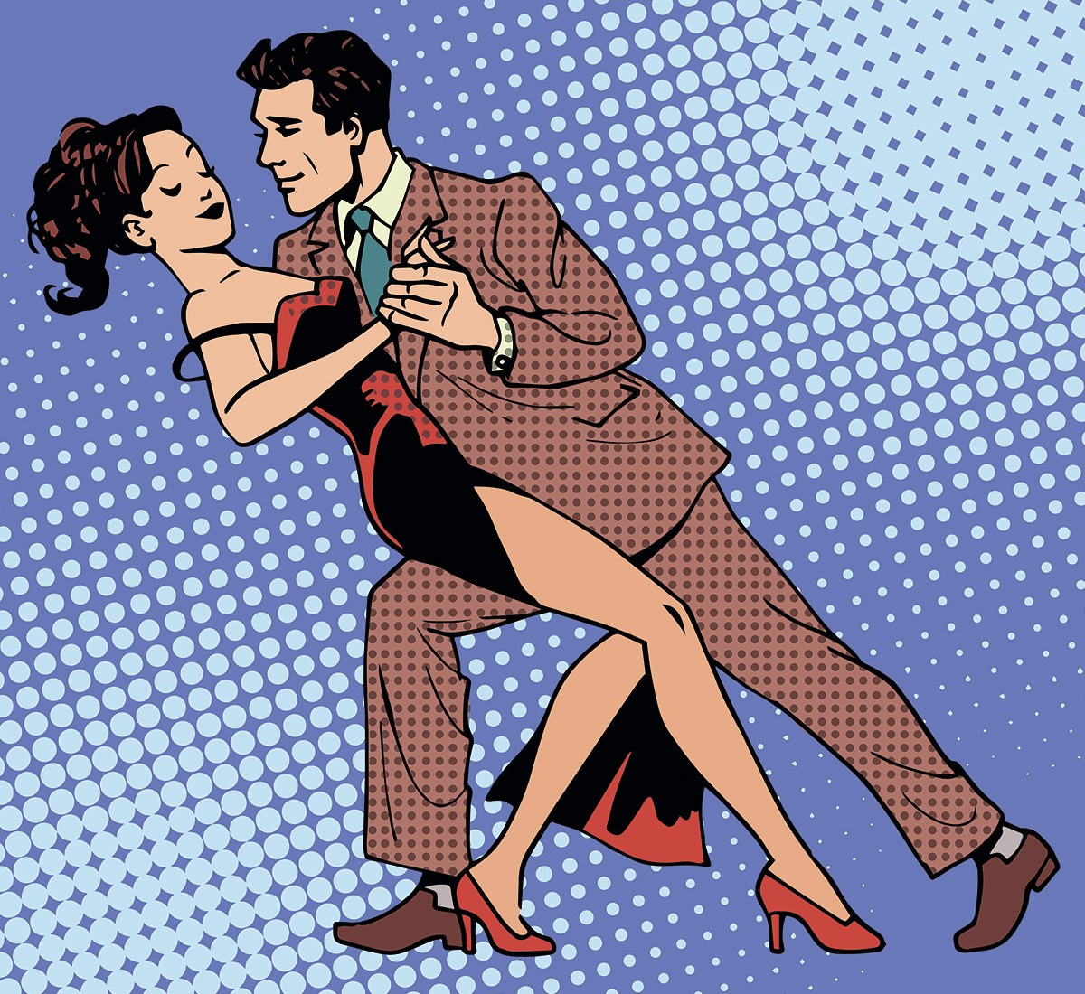 Gorgeous dancing couple