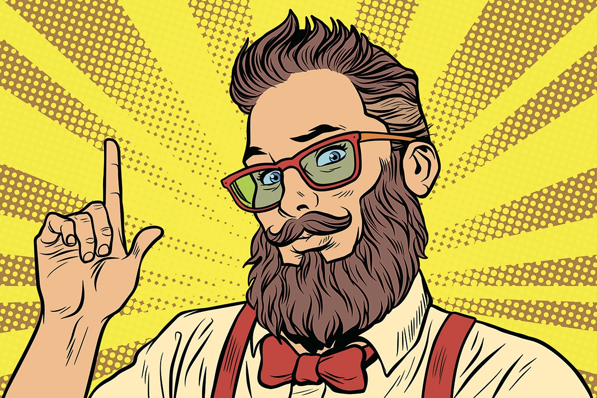 Attractive man with well-groomed beard