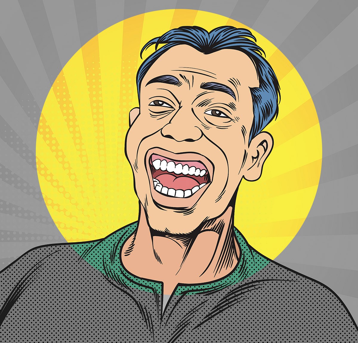 Picture of a man with a wide smile