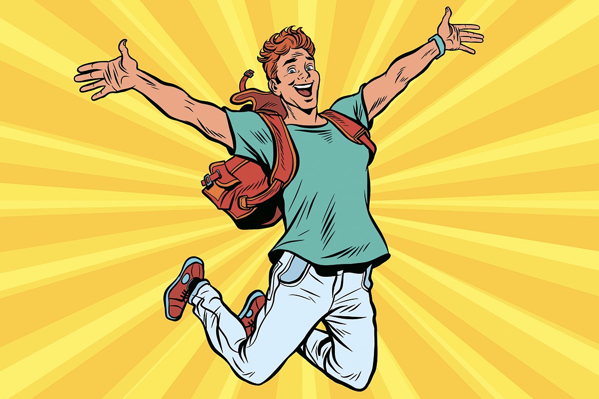 Picture of a cheerful young man