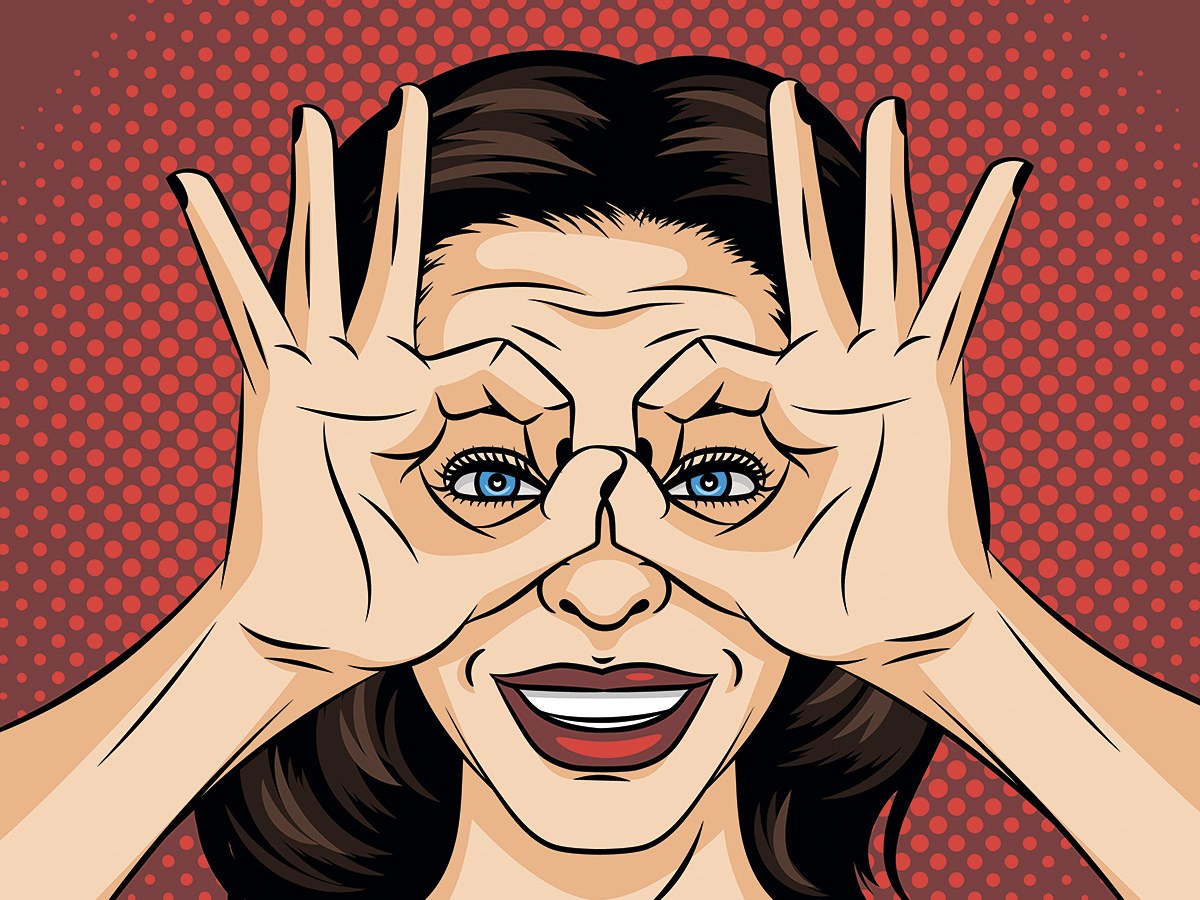Positive woman smiling cute