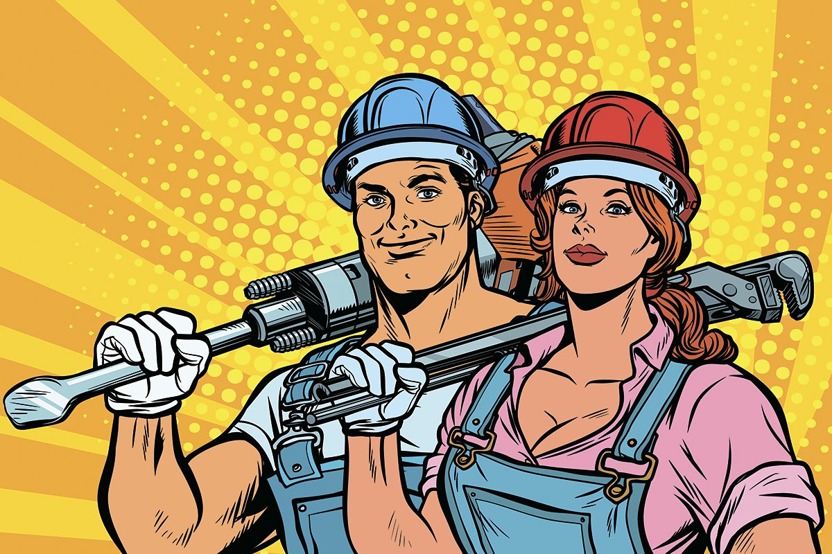 Courageous working couple