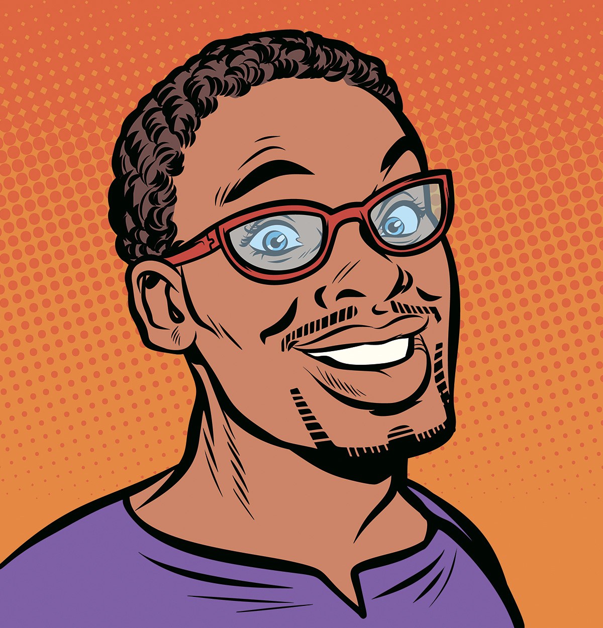 Young man with a great smile and bright white teeth