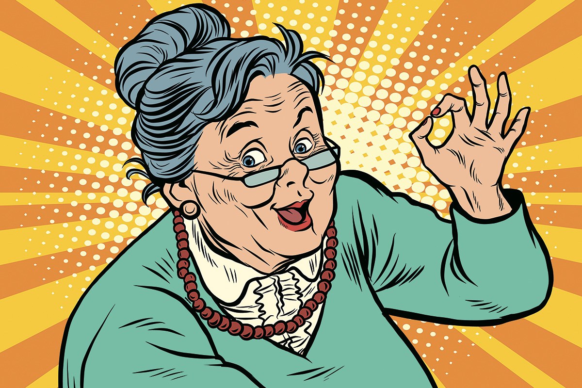 Picture of a charming grandmother