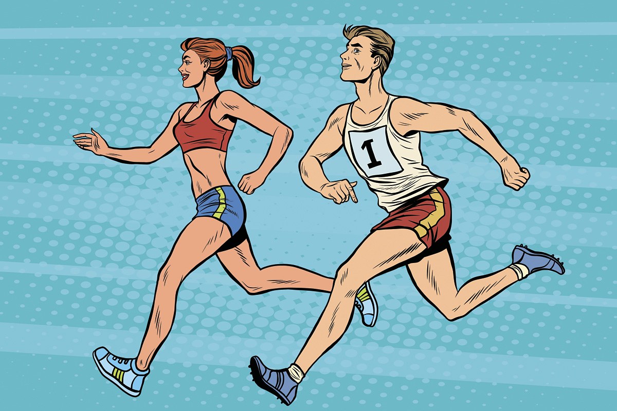 Picture of a young sports couple