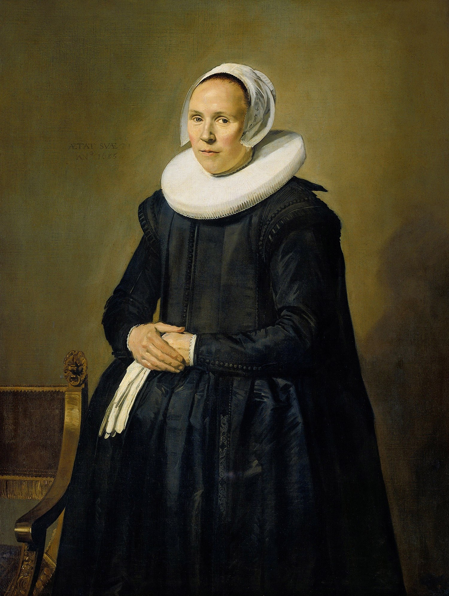 Portrait of Feyntje van Steenkiste, Painter: Frans Hals, 1635, Original Painting