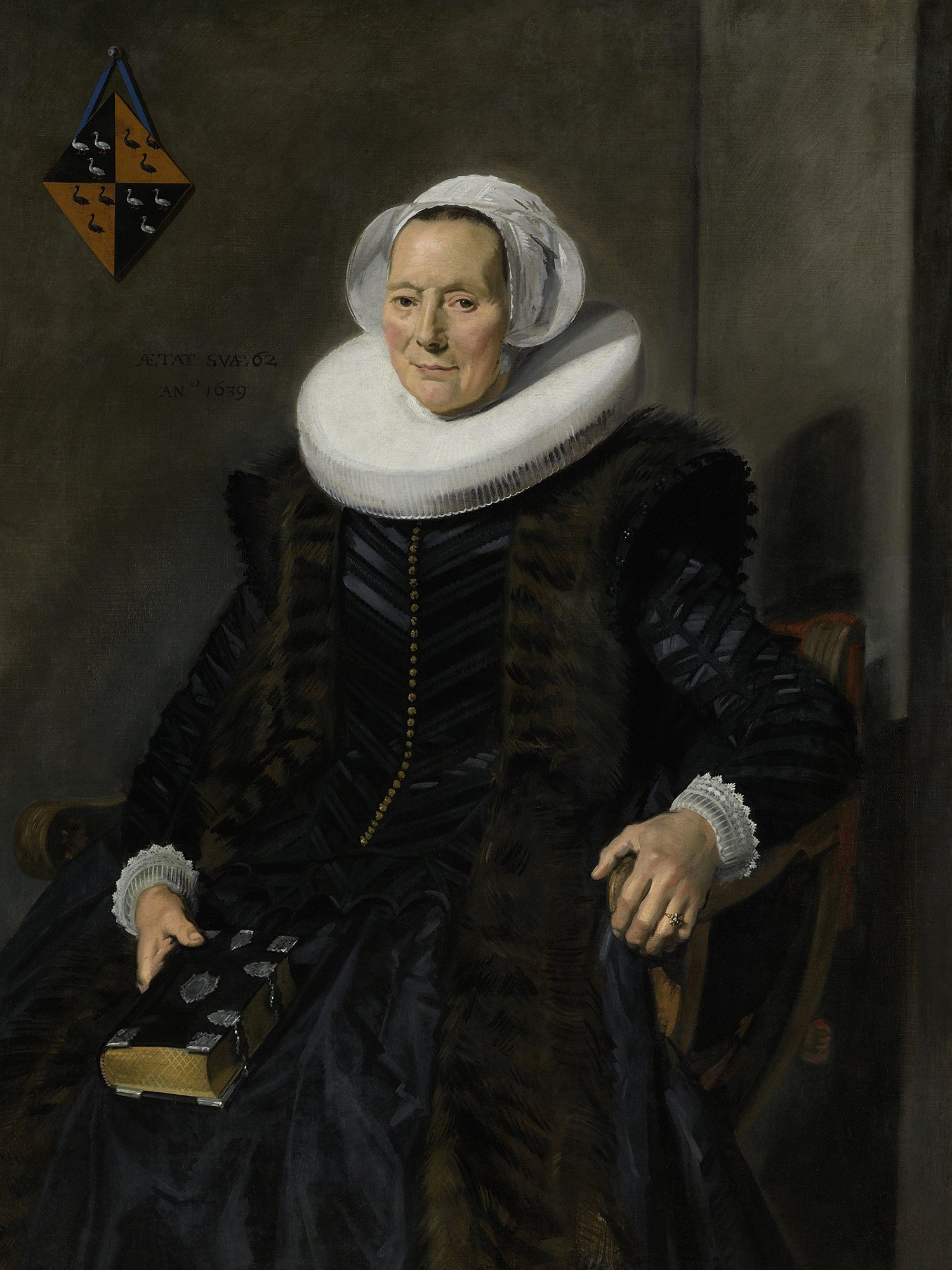Portrait of Maritge Claesdr Vooght, Painter: Frans Hals, 1639, Dutch Painting