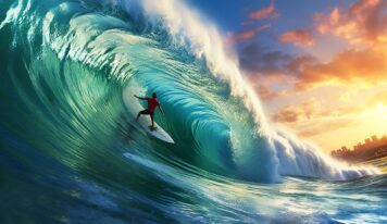 Exciting Pictures with Surfers on Big Waves
