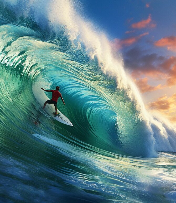 Exciting Pictures with Surfers on Big Waves